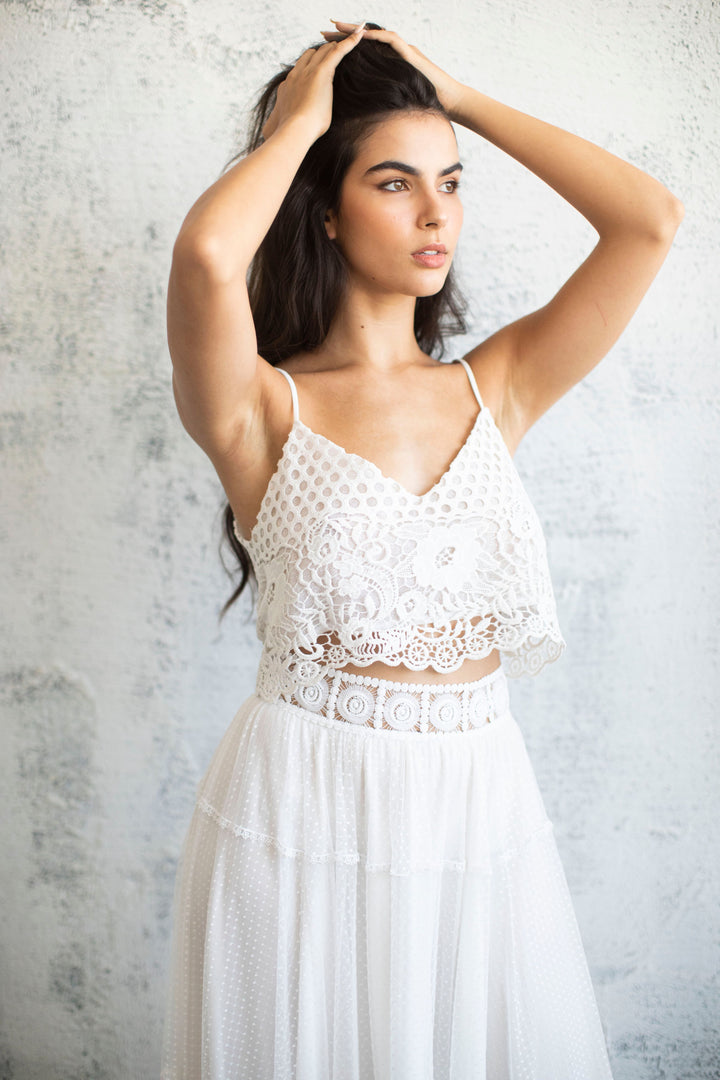 AVRIL BRIDAL CROP TOP  Wedding Dress - StudioSharonGuy