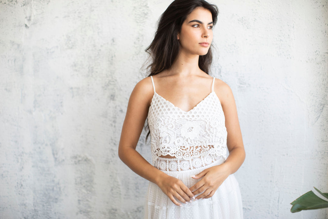 AVRIL BRIDAL CROP TOP  Wedding Dress - StudioSharonGuy