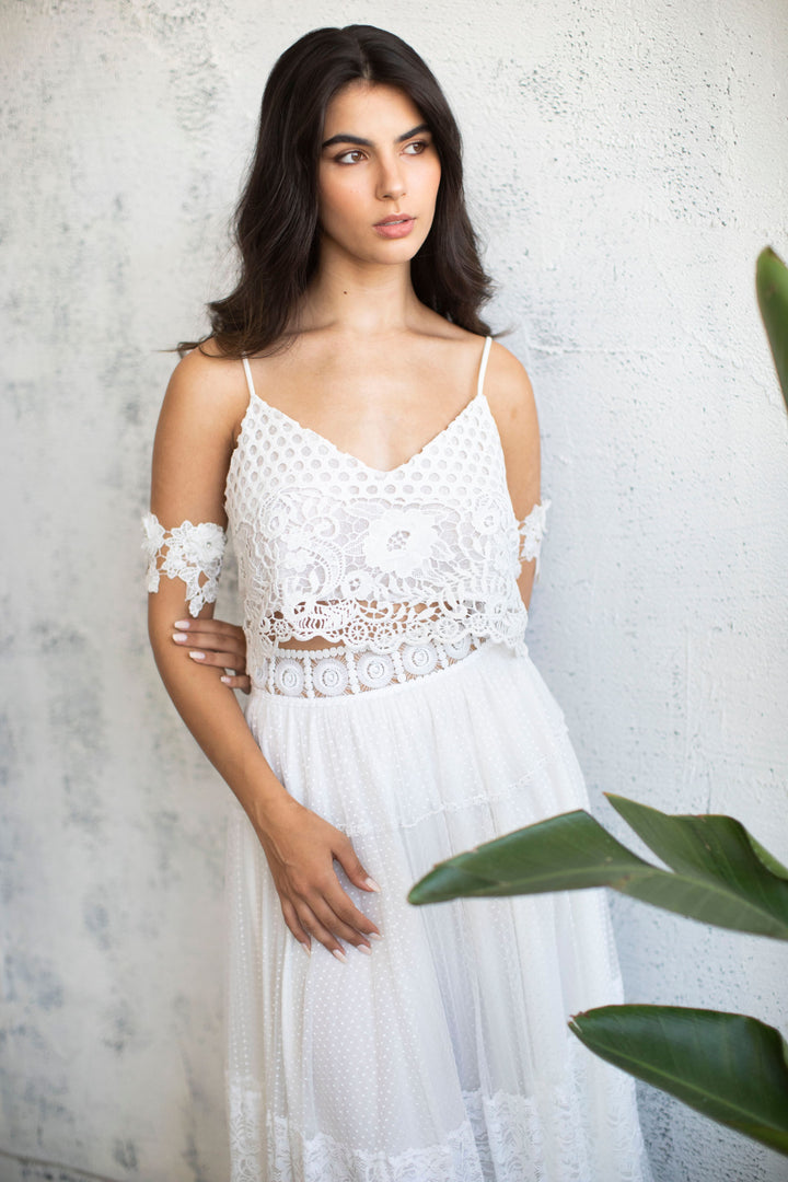 AVRIL BRIDAL CROP TOP  Wedding Dress - StudioSharonGuy