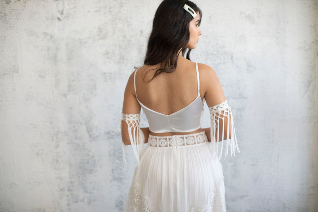 SILK SATIN BRIDAL TOP  Wedding Dress - StudioSharonGuy