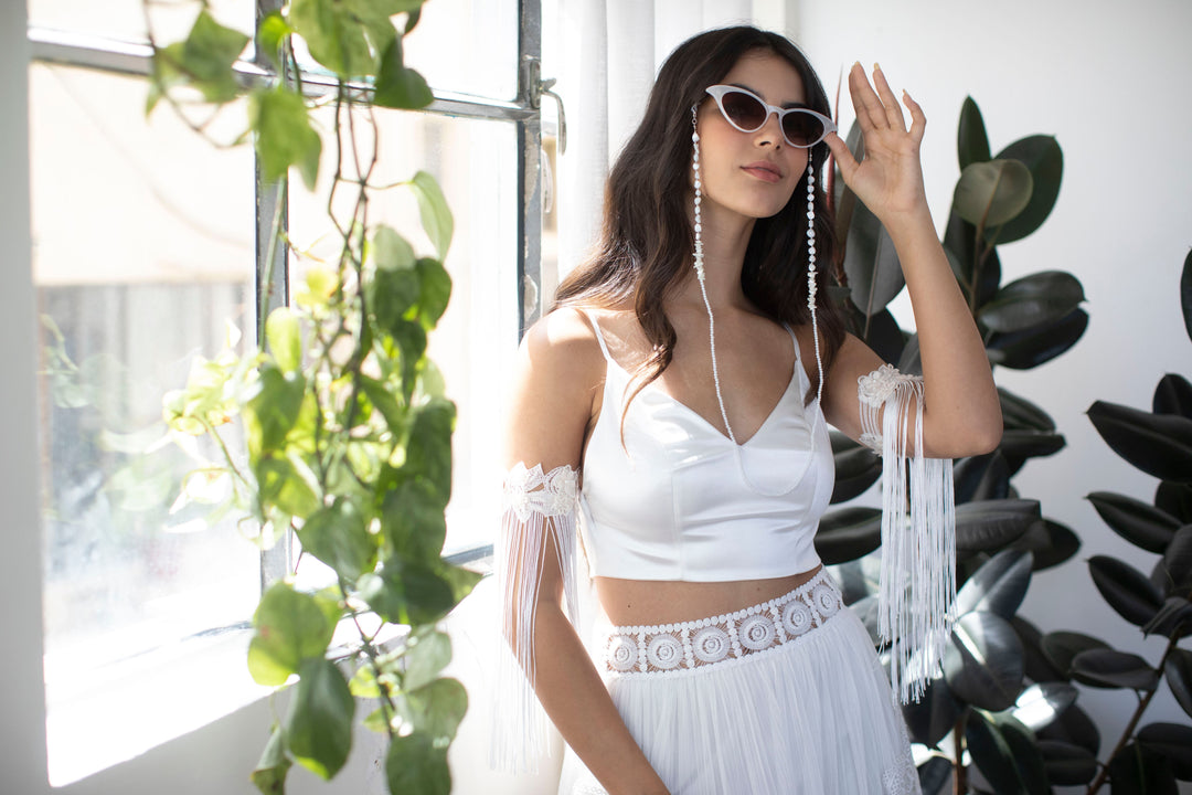 SILK SATIN BRIDAL TOP  Wedding Dress - StudioSharonGuy