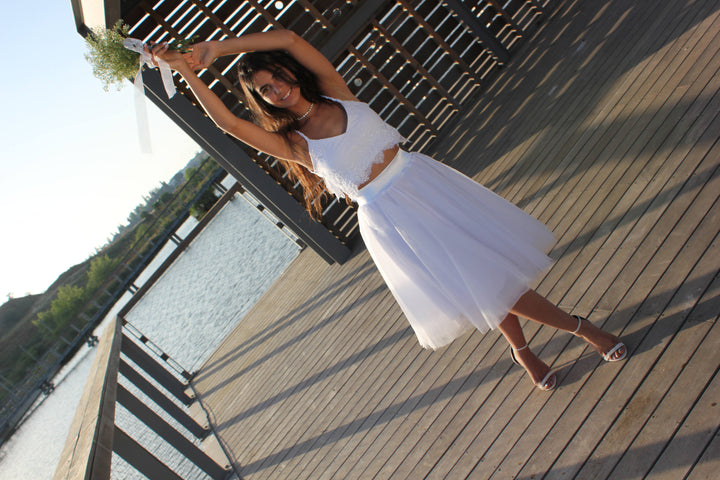 LUNA TWO PIECE SET  Wedding Dress - StudioSharonGuy