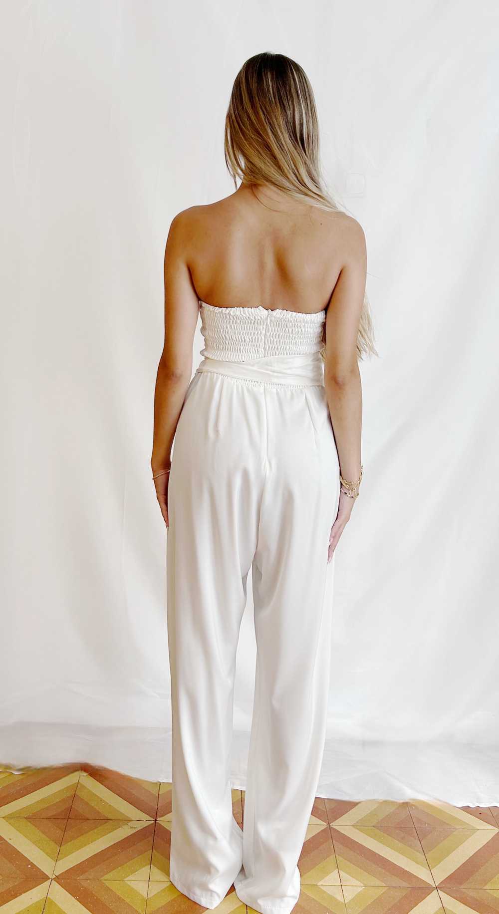 Ivory Bridal Jumpsuit  Wedding Dress - StudioSharonGuy