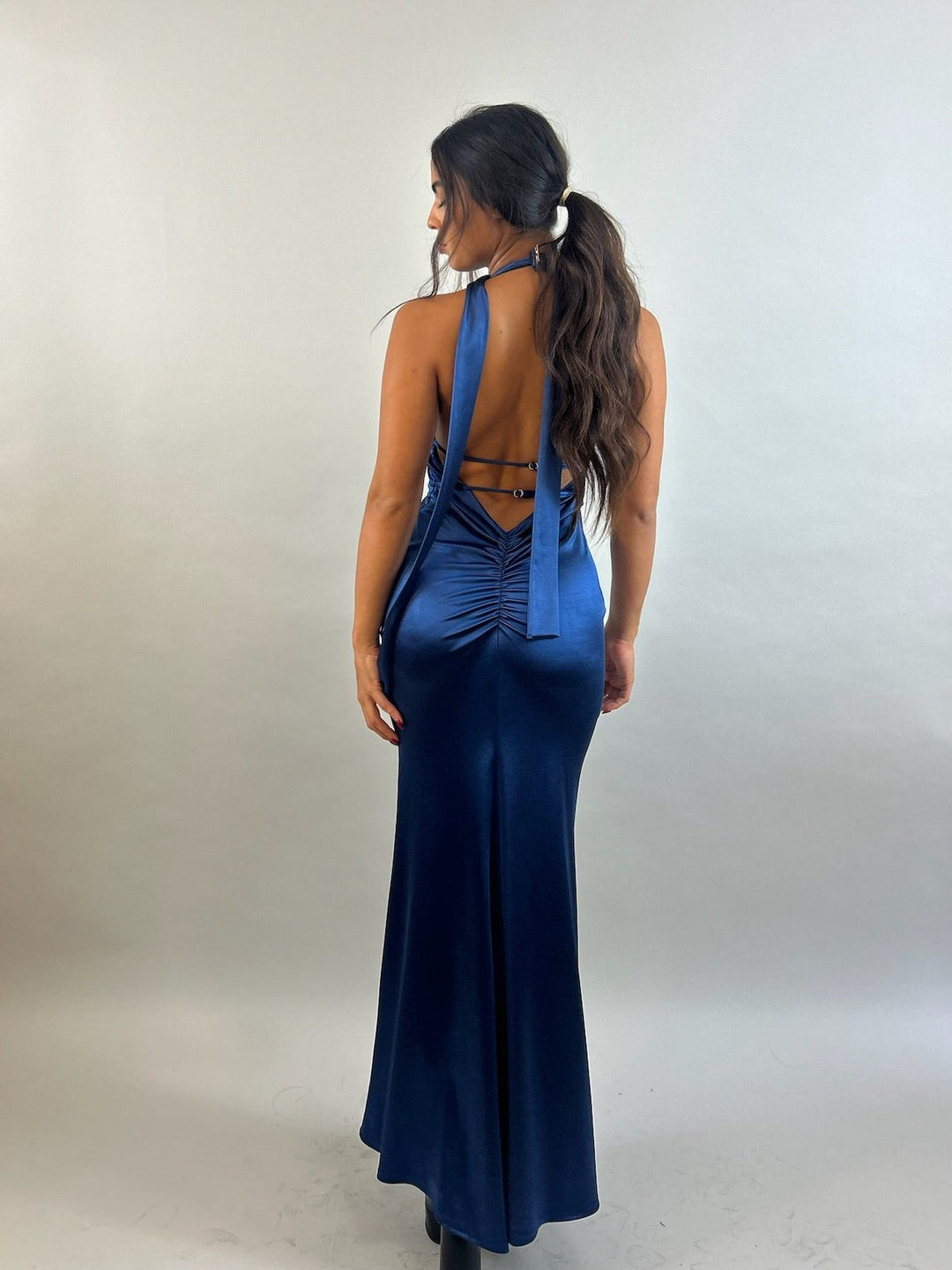 Blue Satin Evening Dress  Evening dress - StudioSharonGuy