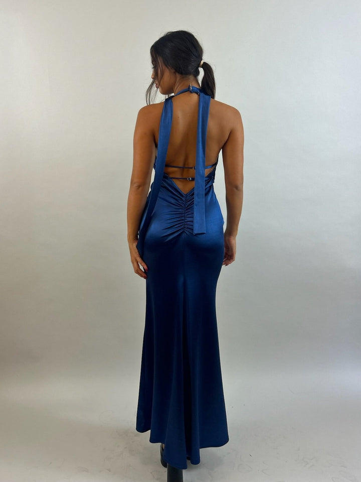Blue Satin Evening Dress  Evening dress - StudioSharonGuy