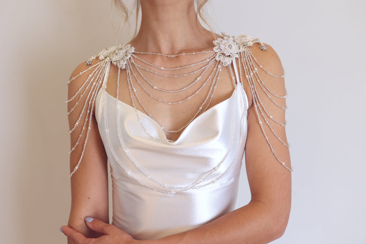 Stardust Serenade Bridal Sleeves  Arm bracelet - StudioSharonGuy