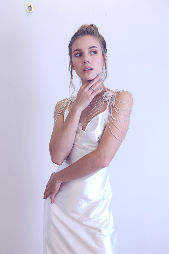 Stardust Serenade Bridal Sleeves  Arm bracelet - StudioSharonGuy