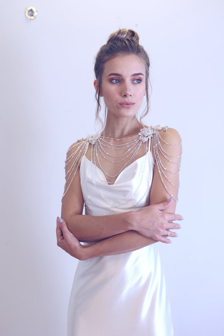 Stardust Serenade Bridal Sleeves  Arm bracelet - StudioSharonGuy