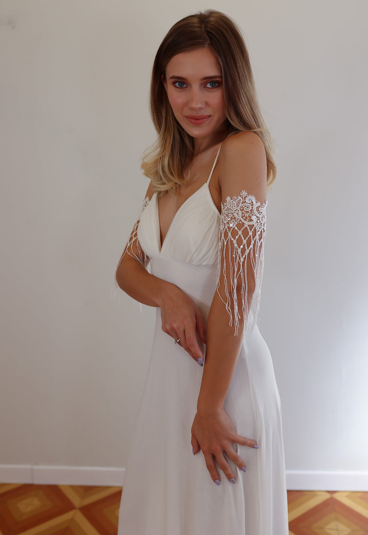 Bohemian Serenade Bridal Sleeves  Arm bracelet - StudioSharonGuy