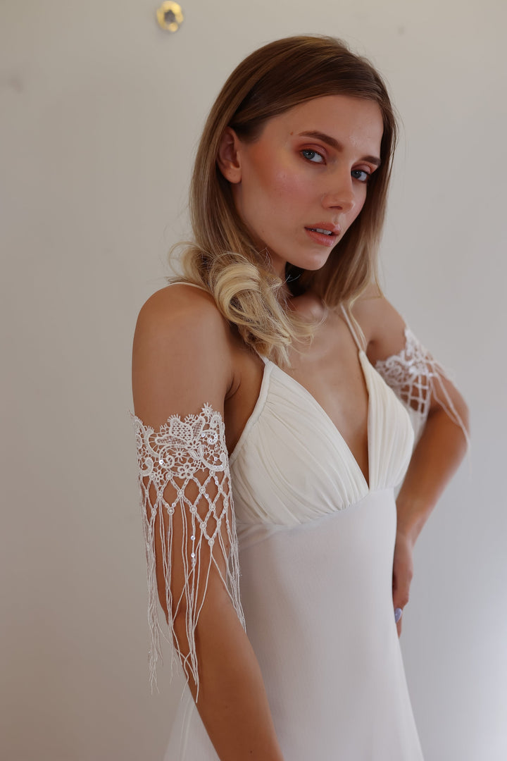 Bohemian Serenade Bridal Sleeves  Arm bracelet - StudioSharonGuy
