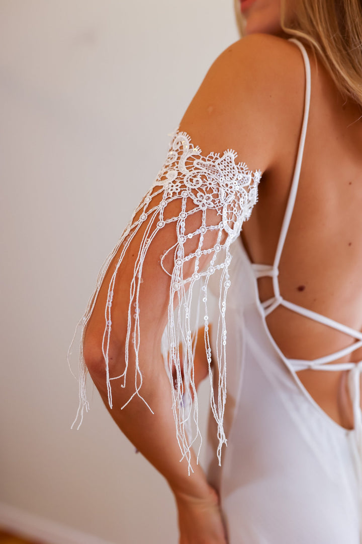 Bohemian Serenade Bridal Sleeves  Arm bracelet - StudioSharonGuy