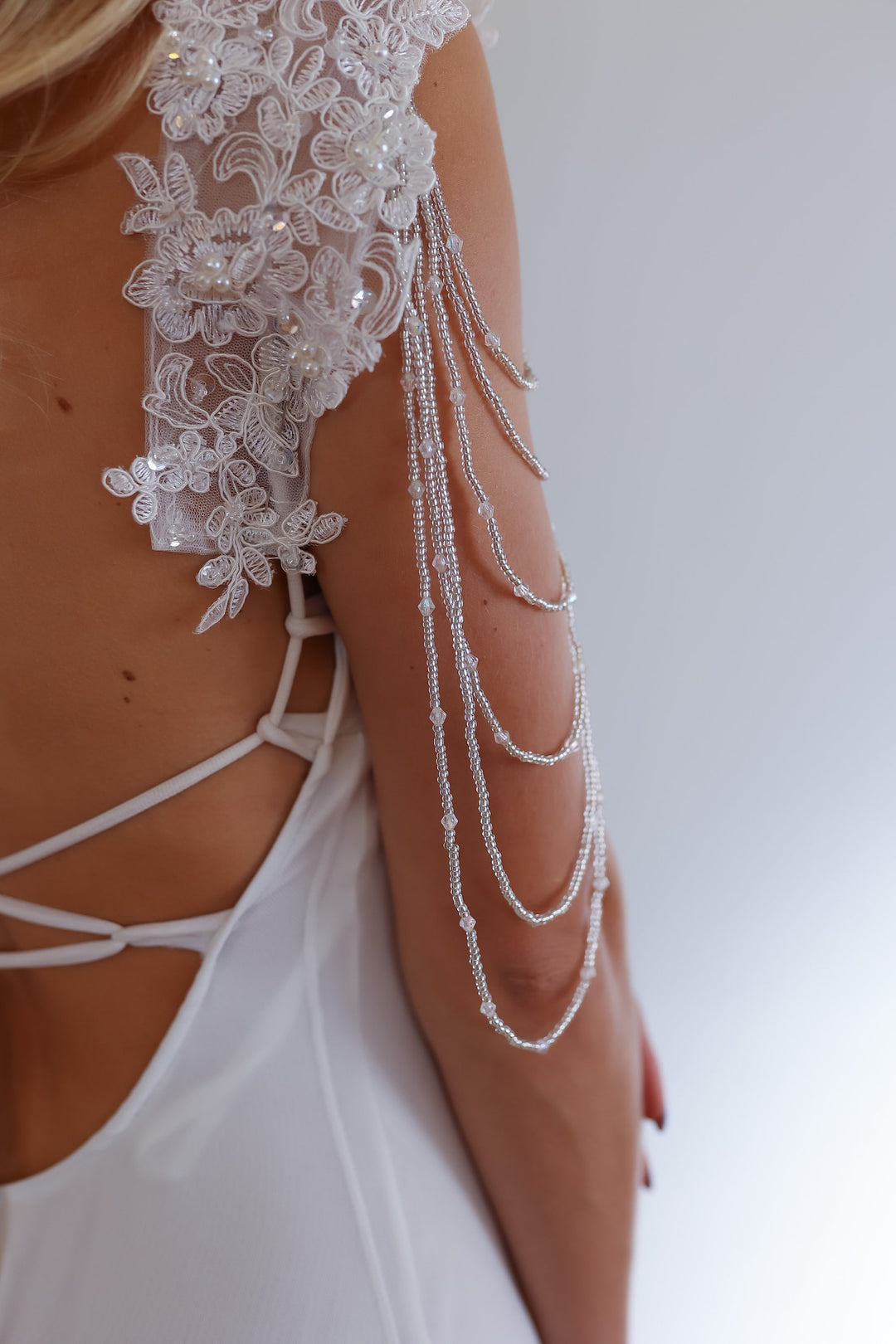 Stardust Symphony Bridal Sleeves  Arm bracelet - StudioSharonGuy