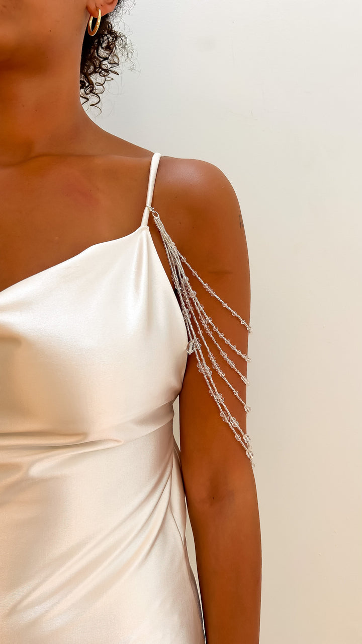 Luminous Cascade Bridal Chains  Arm bracelet - StudioSharonGuy