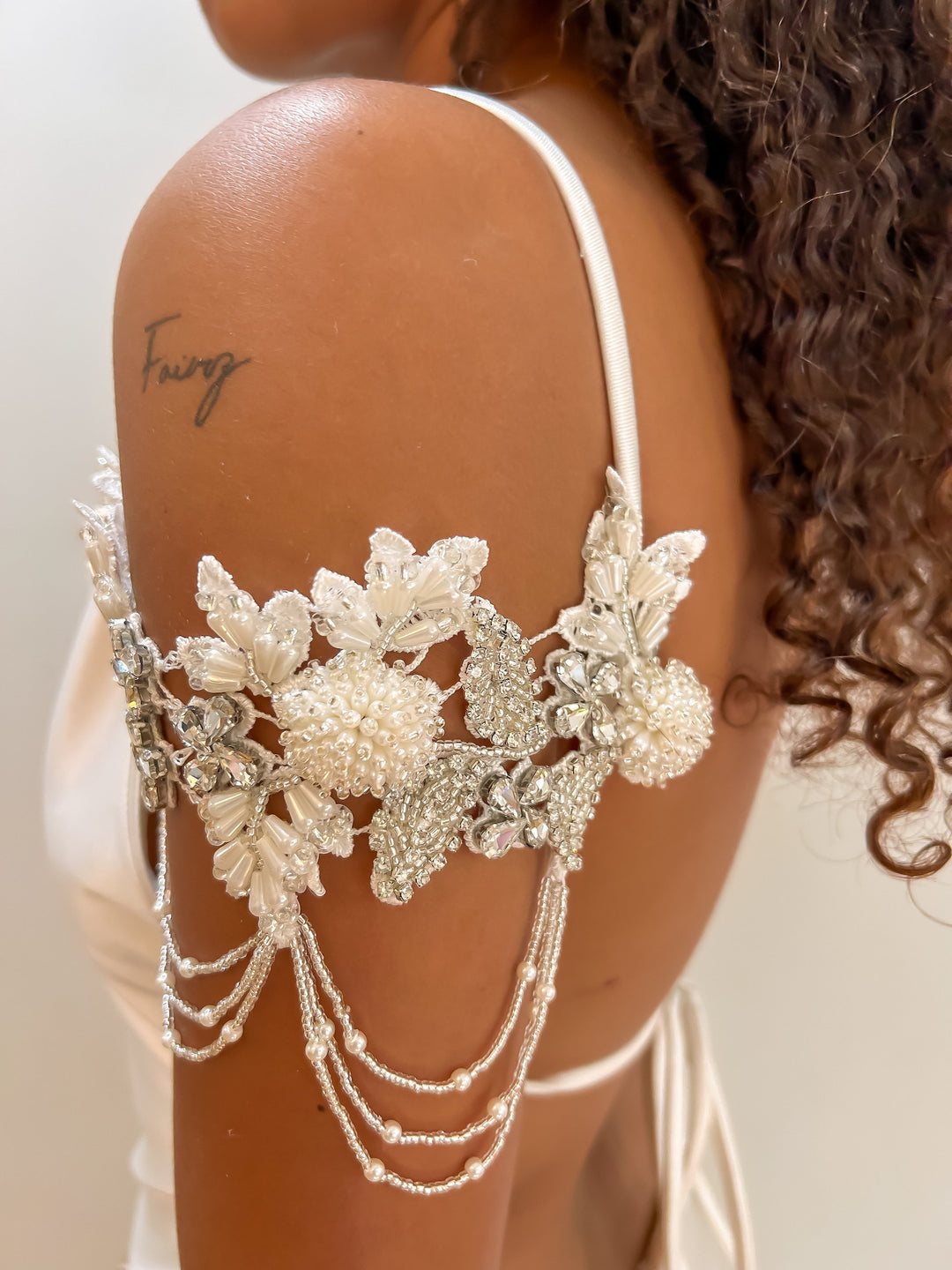 Celestial Cascade Bridal Sleeves  Arm bracelet - StudioSharonGuy
