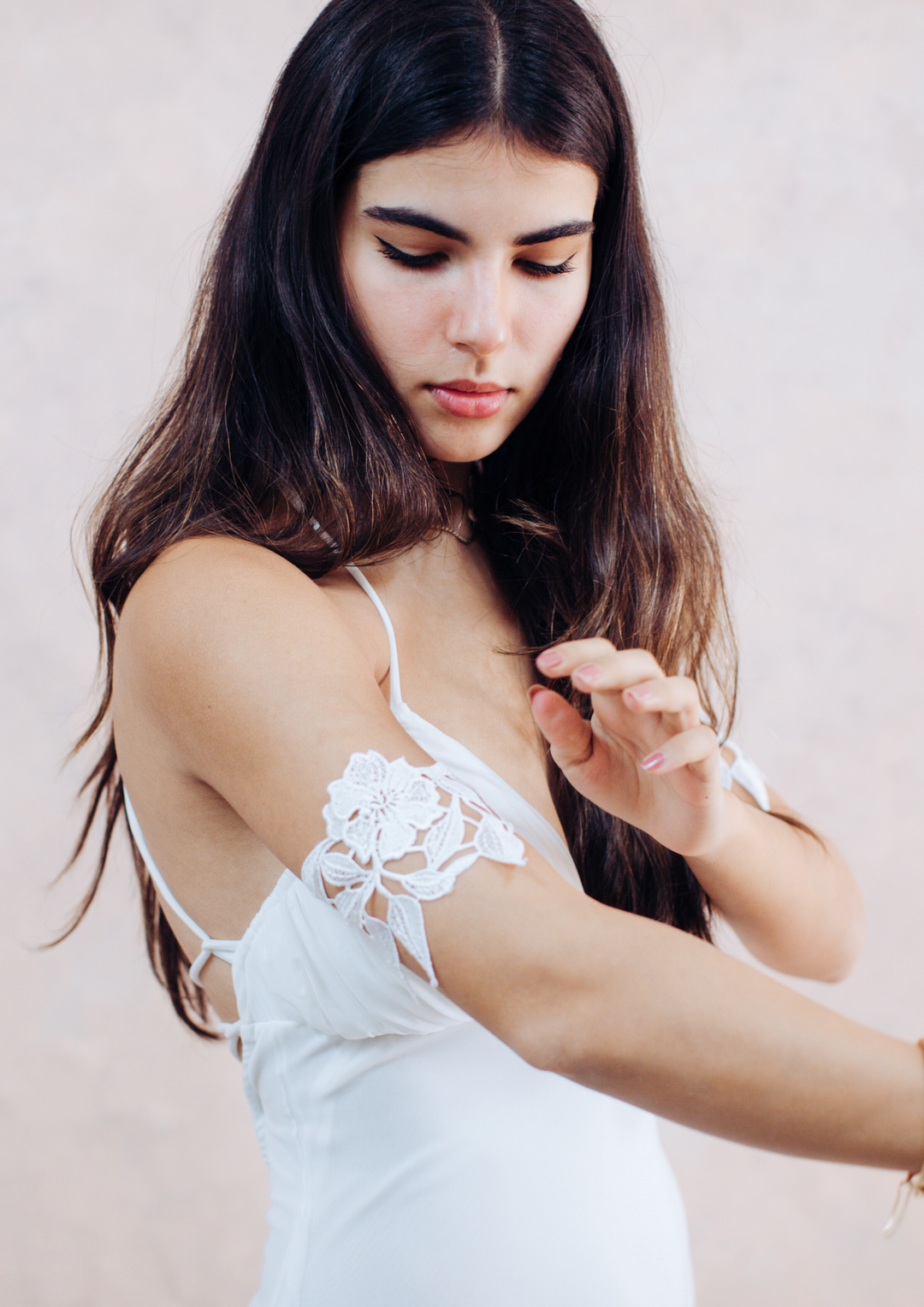 Floral & sequin lace arm bracelet  Arm bracelet - StudioSharonGuy