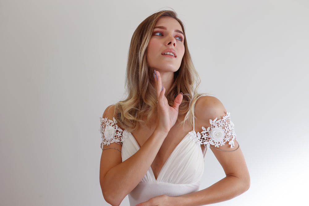Off Shoulder Sleeves for Wedding Dress,  sleeve wedding dress - StudioSharonGuy