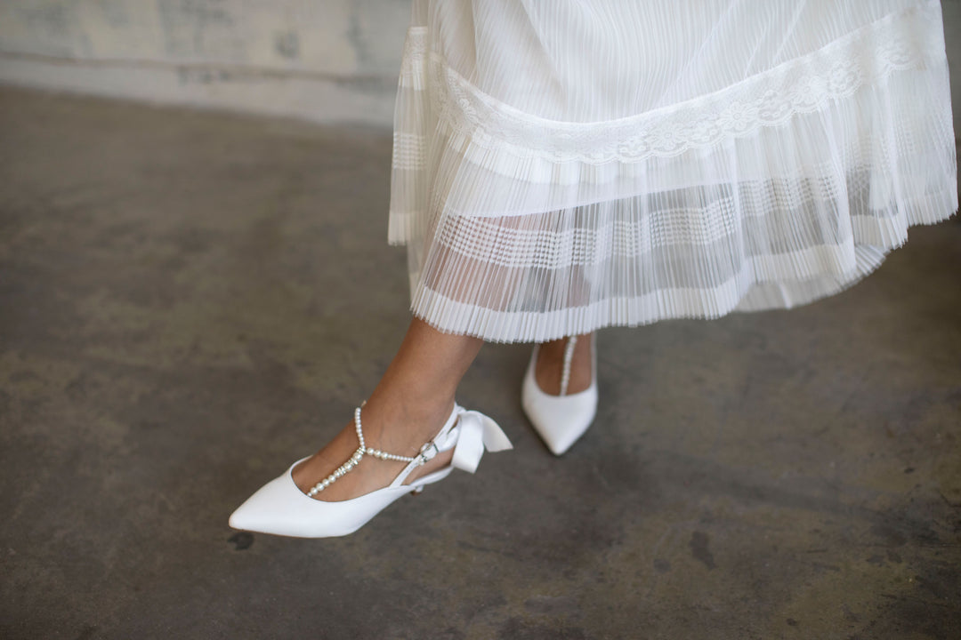 Pleated Chiffon Maxi Skirt  Wedding Dress - StudioSharonGuy