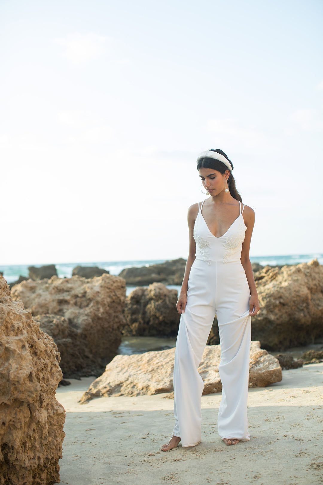SYDNEY IVORY BRIDAL JUMPSUIT  Wedding Dress - StudioSharonGuy