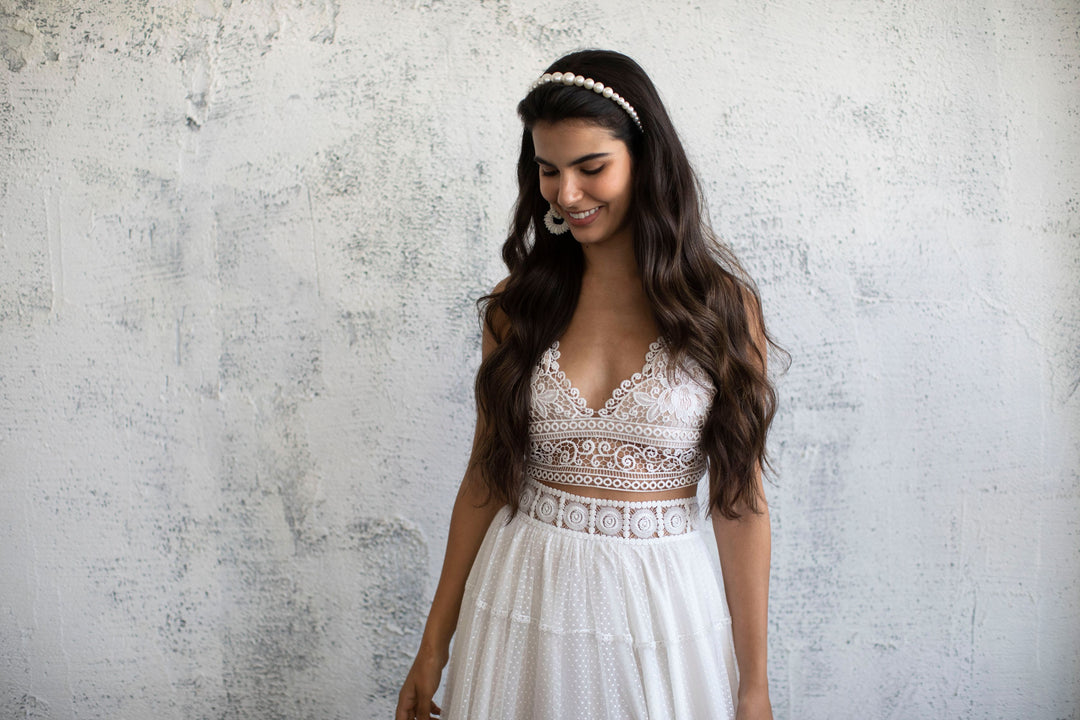 LIRI LACE BRIDAL TOP  Wedding Dress - StudioSharonGuy