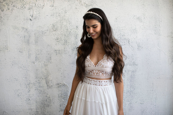 LIRI LACE BRIDAL TOP  Wedding Dress - StudioSharonGuy
