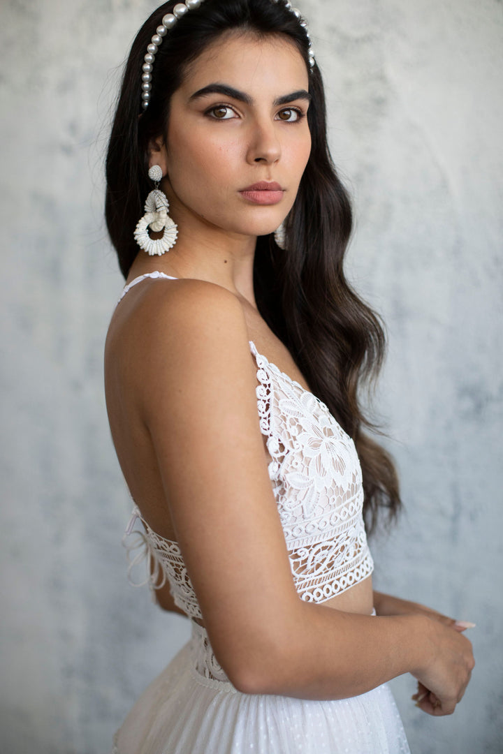 LIRI LACE BRIDAL TOP  Wedding Dress - StudioSharonGuy