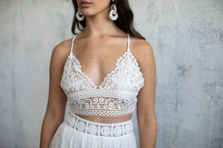 LIRI LACE BRIDAL TOP  Wedding Dress - StudioSharonGuy