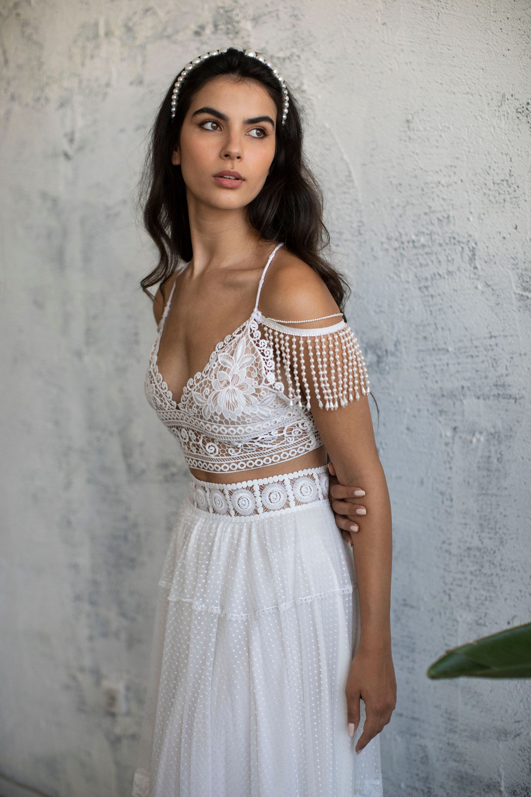 LIRI LACE BRIDAL TOP  Wedding Dress - StudioSharonGuy