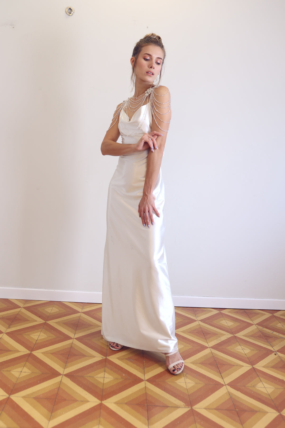 Wedding Shoulder Jewelry, Lace Bridal Epaulettes Sleeves,  sleeve wedding dress - StudioSharonGuy